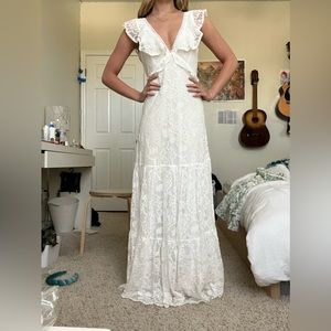 Baltic Born Vivianne Lace Maxi Dress in White